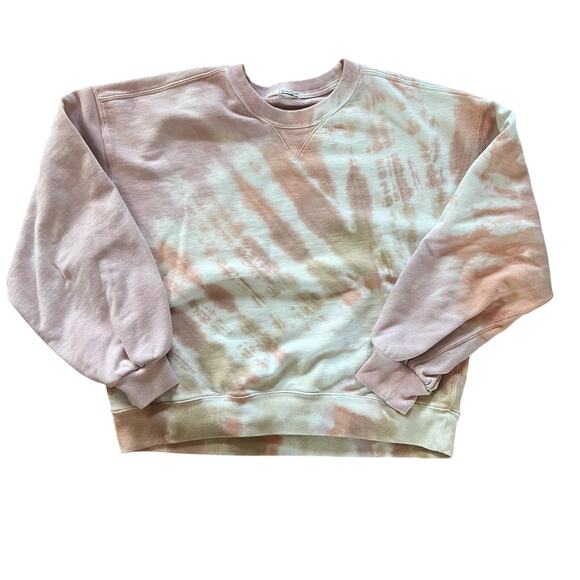 Abercrombie & Fitch Tie Dye Oversized Crewneck Sweatshirt | Women's Large - Picture 2 of 4